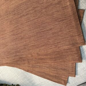 CRATE & BARREL 4-pcs Heavyweight Brown Textured Placemats #1125258A